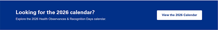 2026 Health Observances Banner